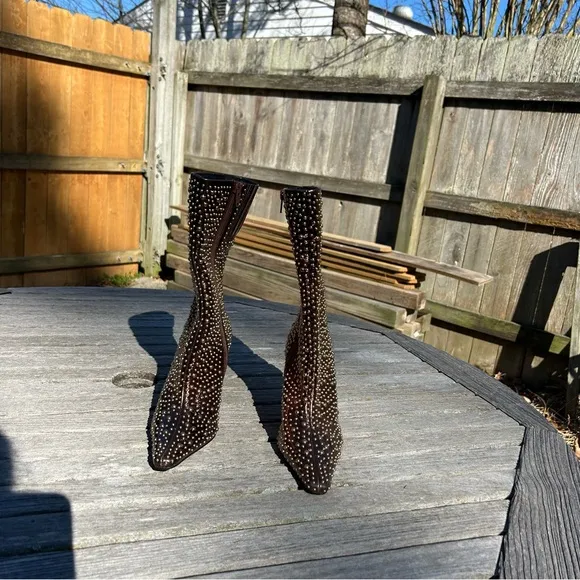 Nwot JEFFREY CAMPBELL iconic-e stiletto boot in‎ bronze gold metallic size 5