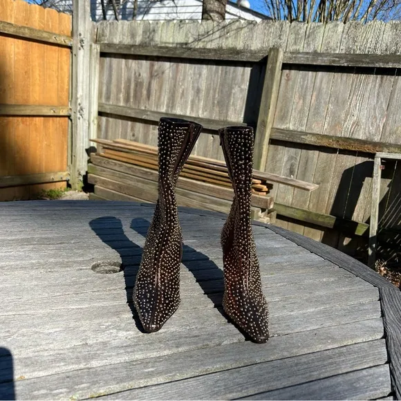 Nwot JEFFREY CAMPBELL iconic-e stiletto boot in‎ bronze gold metallic size 5