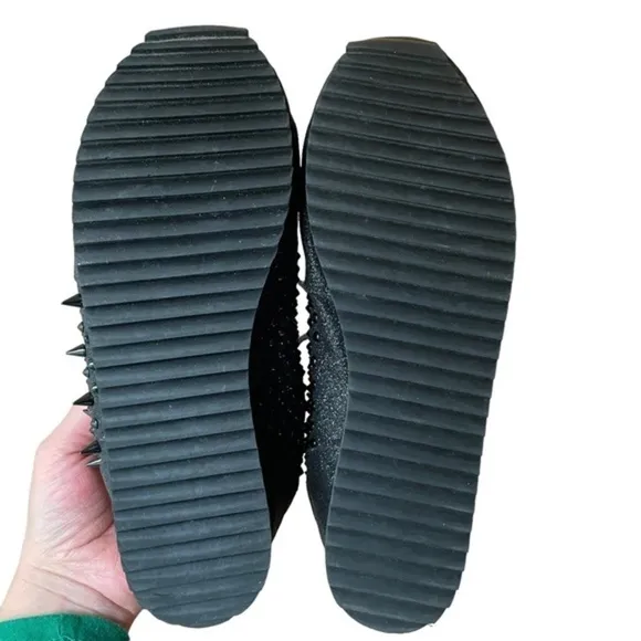 NWOT Jeffrey Campbell x Handmade Havana Last Black Sparkling Spike Sneakers
