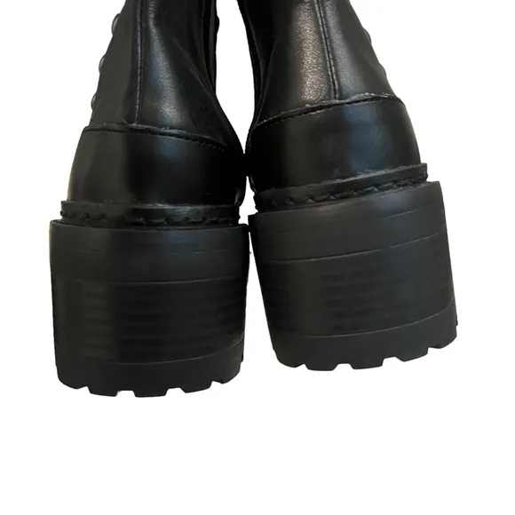 NWOT, KARL LAGERFELD Breck Boot, Black Silver studded, Sz 5