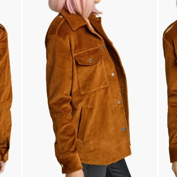 NWOT Lita by Ciara/Revolve NWT Lover Corduroy Shirt Jacket in Doe MSRP $348