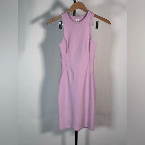 NWOT Lululemon Ribbed Softstreme Slim-Fit Tank Dress Pink Peony