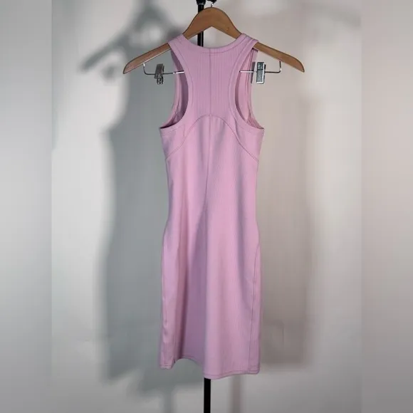 NWOT Lululemon Ribbed Softstreme Slim-Fit Tank Dress Pink Peony