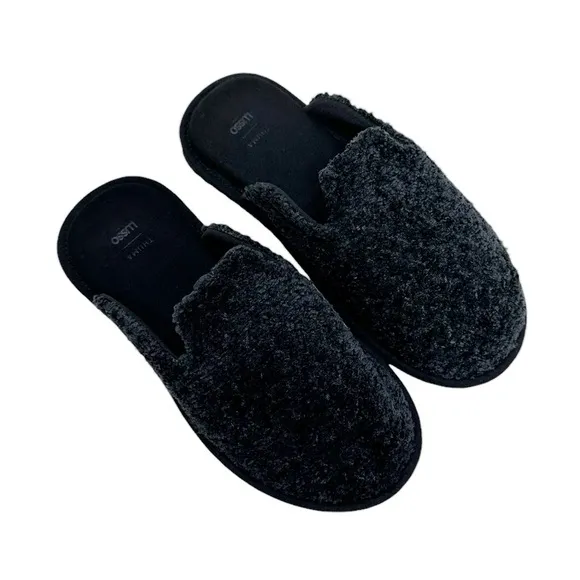 NWOT LUSSO Draper Bouclé Slippers in Thuma Graphite
