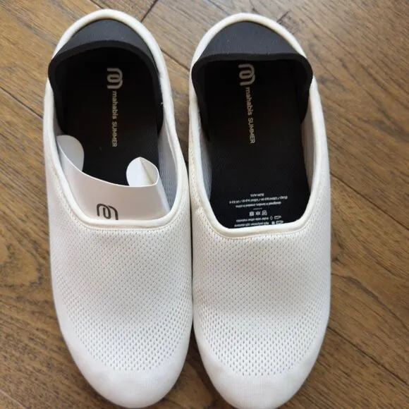 NWOT Mahabis Summer #SUM-A1V1 Women's Ivory Slippers Size 9.5-10