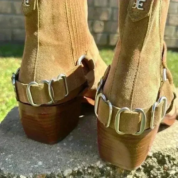 NWOT Sam Edelman Women's, Bellamie camel chunky heel Boot size 6