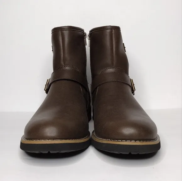 NWOT St John's Bay Gaucho Statham Buckle Mid Zipper Business Casual Boots