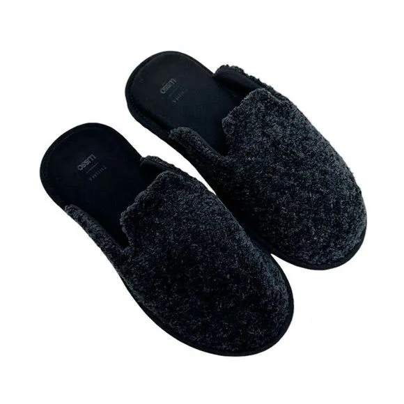 NWOT LUSSO Draper Bouclé Slippers in Thuma Graphite