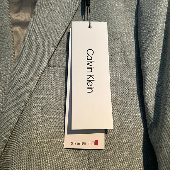 NWT $295 Calvin Klein X-Slim Fit Blazer, Mint Green, Men’s 36S