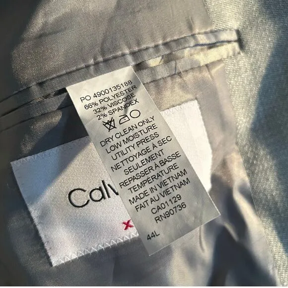 NWT $295 Calvin Klein X-Slim Fit Blazer, Mint Green, Men’s 44L