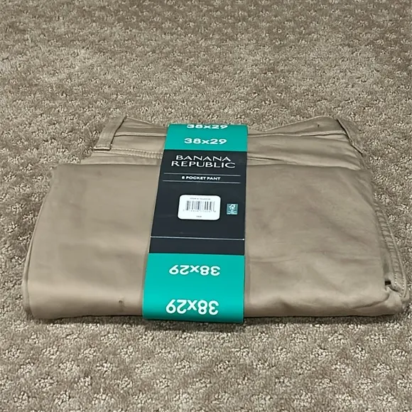 NWT 38x29 Banana Republic Slim Fit Stretch Fabric 5 Pocket Pant