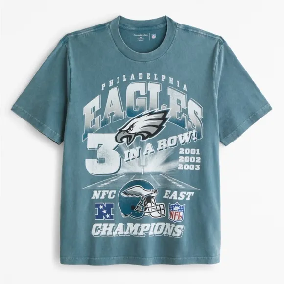 NWT [Abercrombie &amp; Fitch] Philadelphia Eagles NFL Graphic T-Shirt Men’s Sz M
