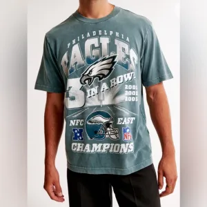 NWT [Abercrombie &amp; Fitch] Philadelphia Eagles NFL Graphic T-Shirt Men’s Sz M
