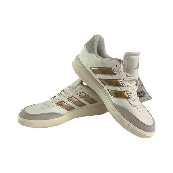 NWT Adidas Courtblock Sneakers White Gold Women’s Size 9.5