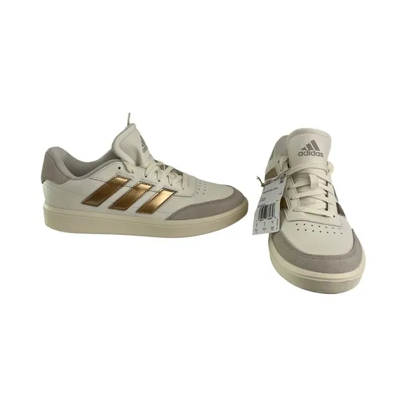 NWT Adidas Courtblock Sneakers White Gold Women’s Size 9.5