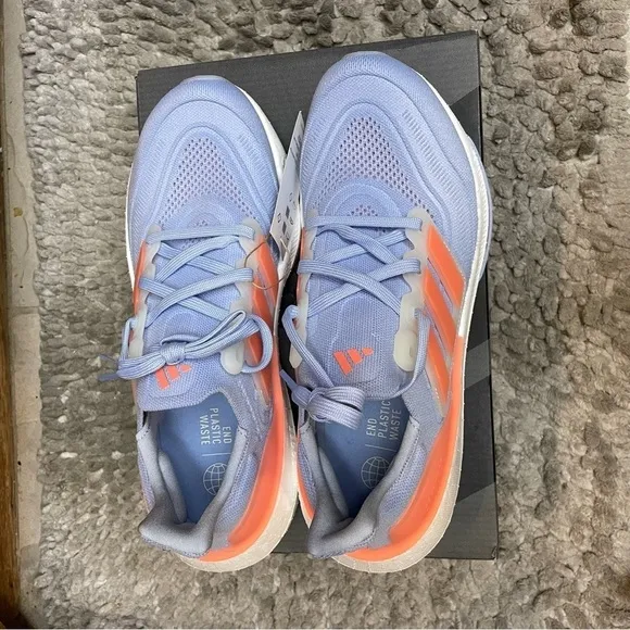 NWT ADIDAS Women’s Ultraboost Light Running Sneakers Blue Dawn Coral Fusion 9.5