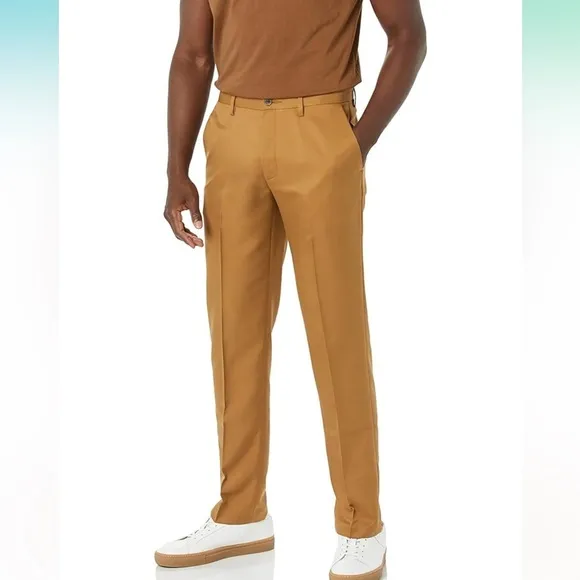 NWT Amazon Essentials Men's Slim-Fit Flat-Front Dress Pant