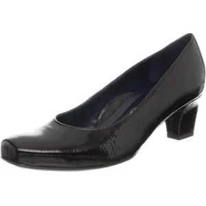 NWT ARA Womens Quinn Black Leopard Patent Leather Pumps 7.5M