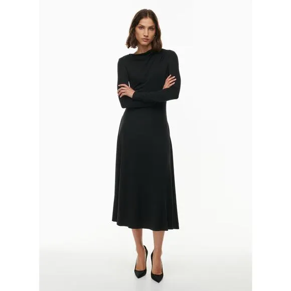 NWT Aritzia Babaton Renzo Maxi Dress in Black Size Medium