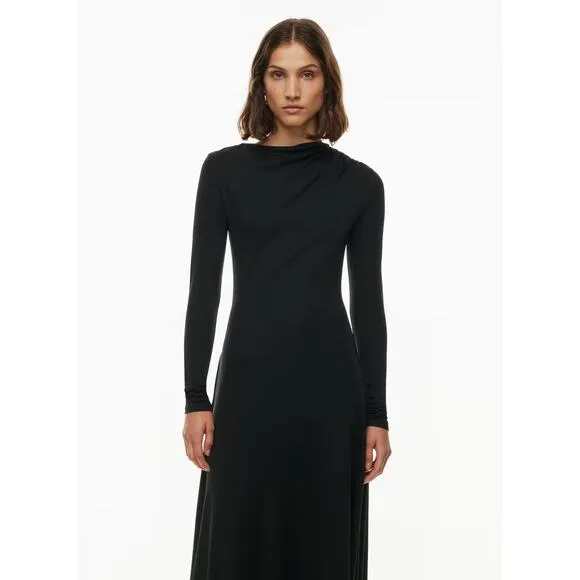 NWT Aritzia Babaton Renzo Maxi Dress in Black Size Medium