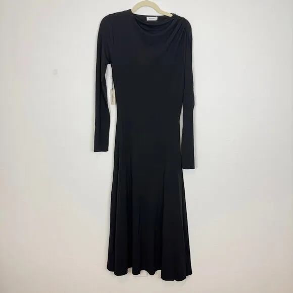 NWT Aritzia Babaton Renzo Maxi Dress in Black Size Medium