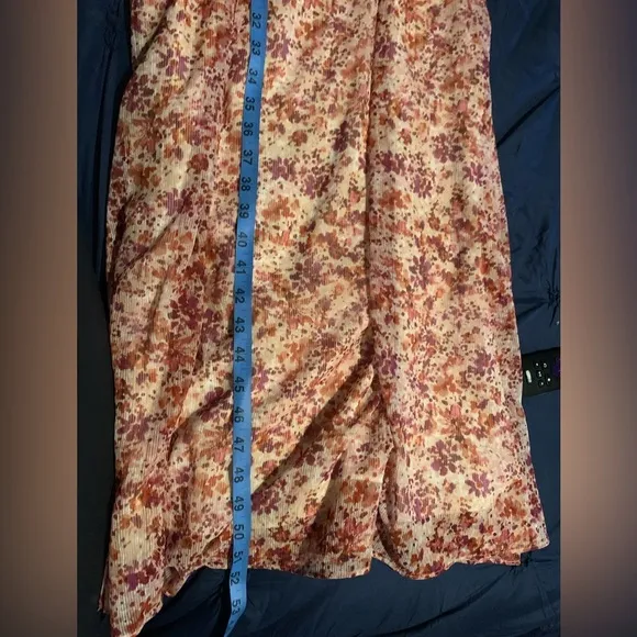 NWT Banana Republic 4P floral, smocked waist maxi dress, lined with double slits