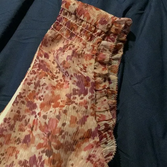 NWT Banana Republic 4P floral, smocked waist maxi dress, lined with double slits