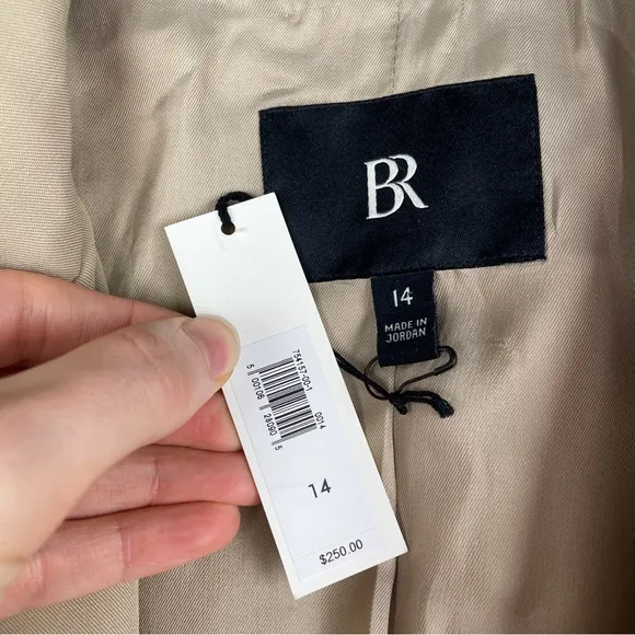NWT Banana Republic Vasto Relaxed Oversized Wool Blazer Jacket Italian Wool 14