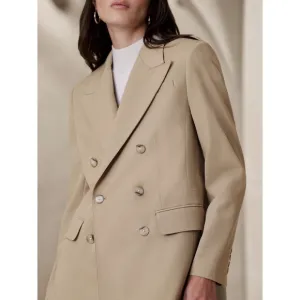 NWT Banana Republic Vasto Relaxed Oversized Wool Blazer Jacket Italian Wool 14