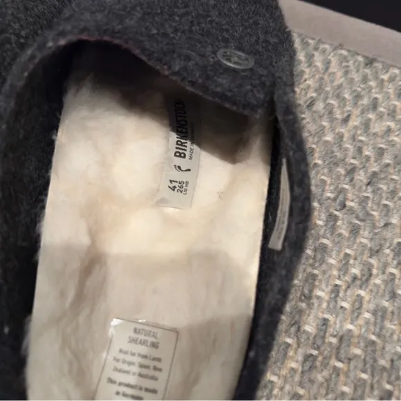 NWT - Birkenstock -Gray Slippers Size EU 41