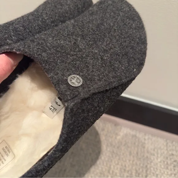 NWT - Birkenstock -Gray Slippers Size EU 41