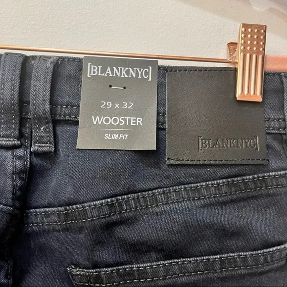 NWT Blank NYC Wooster Slim Fit men’s Jeans in Black Sz 29 x 32
