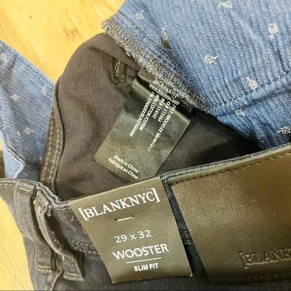 NWT Blank NYC Wooster Slim Fit men’s Jeans in Black Sz 29 x 32