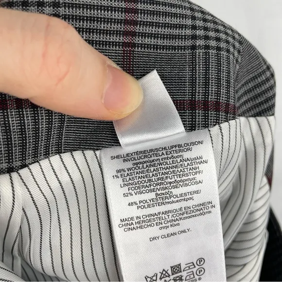 NWT Brooks Brothers Red Fleece Wool Glen Plaid Midi Pencil Skirt Career Gray 0