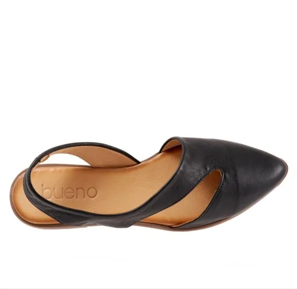 NWT Bueno Bianca Slingback Sandal in Black EU 42