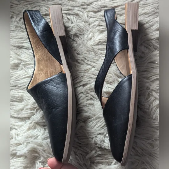 NWT Bueno Bianca Slingback Sandal in Black EU 42