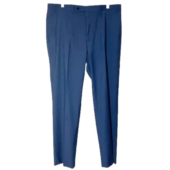 NWT Calvin Klein Men's Jerome X Slim-Fit Performance Dress Pants Blue Sz 38