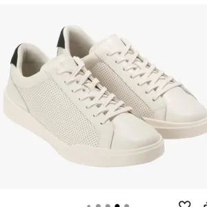NWT Cole Haan Mens Grand Cross Court Sneakers Perforated Leather Ivory Black 11