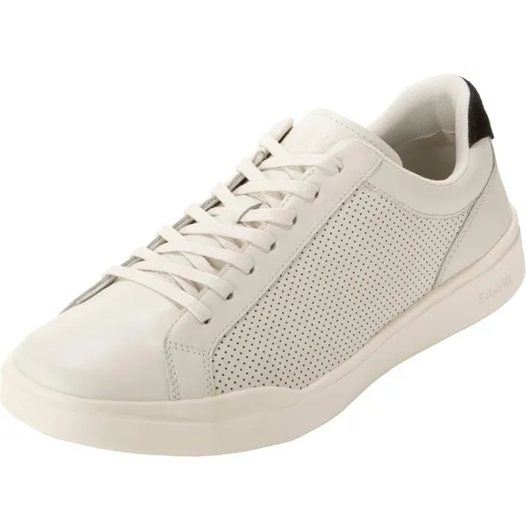NWT Cole Haan Mens Grand Cross Court Sneakers Perforated Leather Ivory Black 11