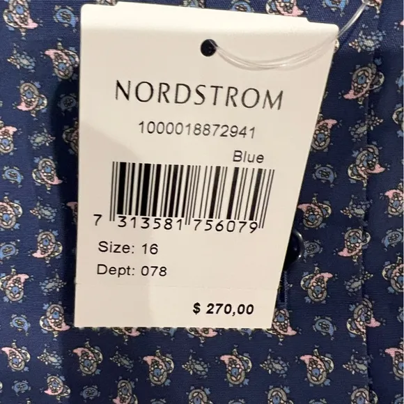 NWT Eton Poplin Button Up