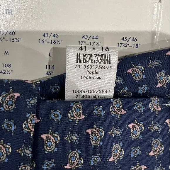 NWT Eton Poplin Button Up