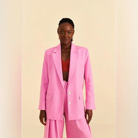 NWT FARM Rio Pink Blazer