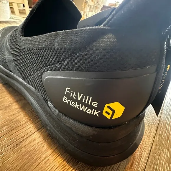 NWT FitVille BriskWalk Slip On Walking Shoes Comfort Mens 13EW Extra Wide