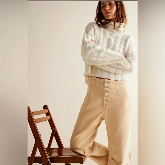 NWT Free People Osaka Mid Rise Barrel Jeans