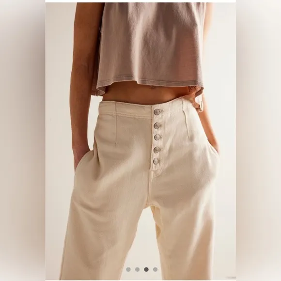 NWT Free People Osaka Mid Rise Barrel Jeans