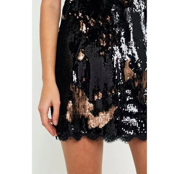 NWT Free People Seeing Double Sequin Slip Dress Women's Size S