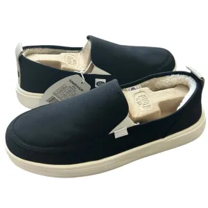 NWT Hey Dude men’s Sunapee fleece lined black slippers size 11 slip on shoes