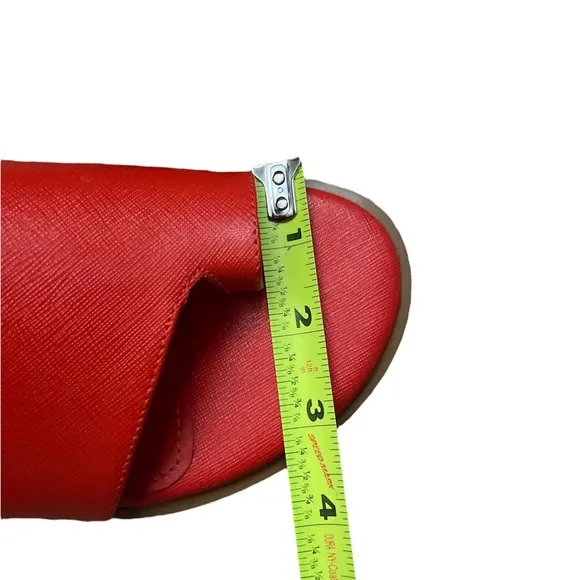 NWT IN BOX DKNY Daz Leather Heeled Flat Toe Slide Sandal (size 8.5)