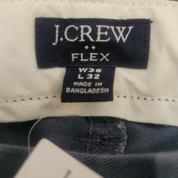 NWT J. Crew Factory | Slim Flex Fit Men's Blue Chino Dress Pants Size 38x32