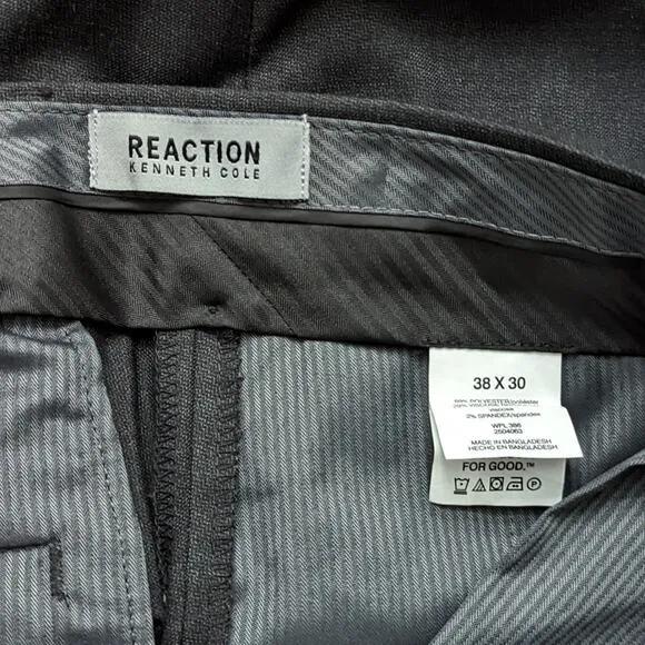 NWT Kenneth Cole Reaction Stretch Slim Fit Dress Pants Size 38x30